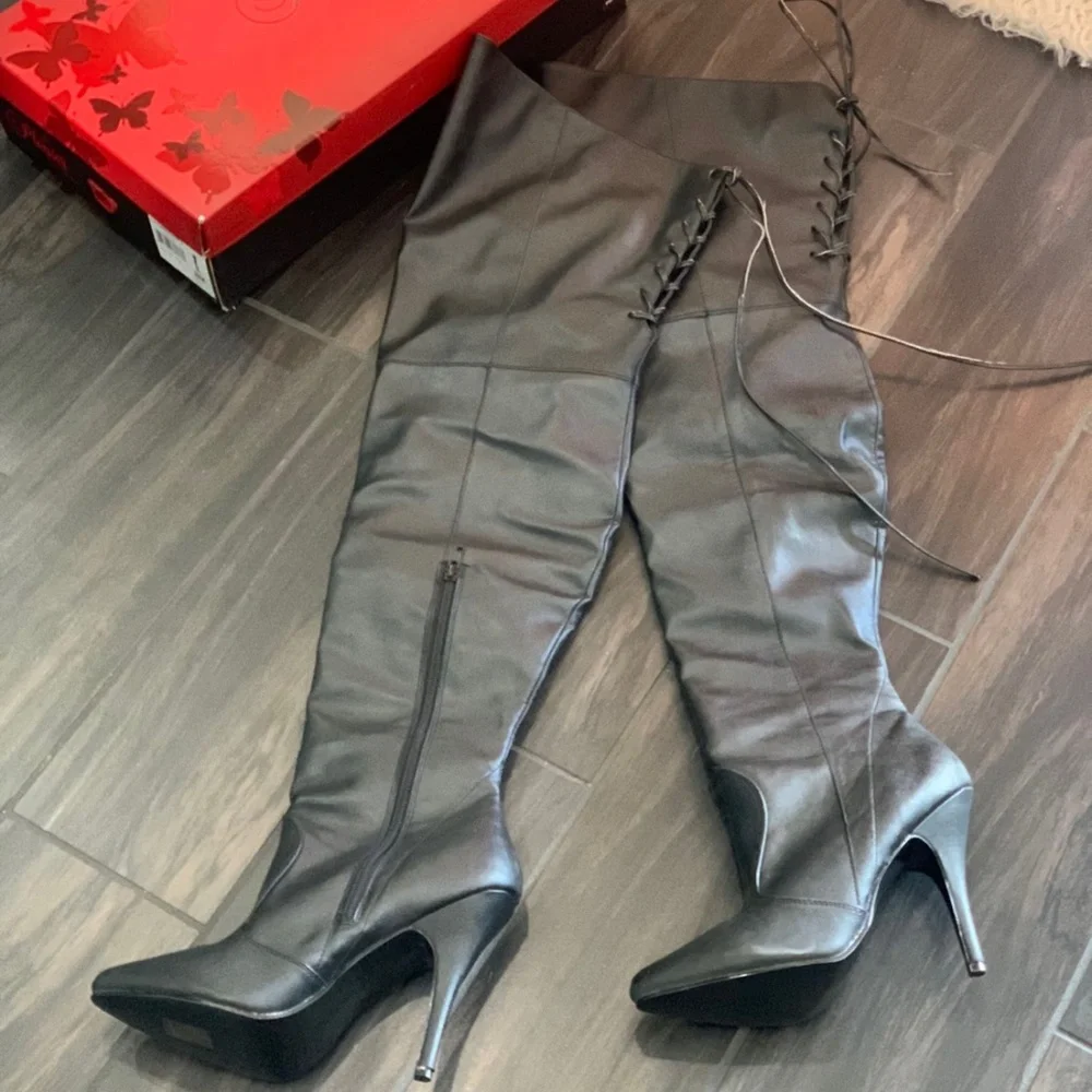 NEW - Thigh High Boots - Picture 1 of 8